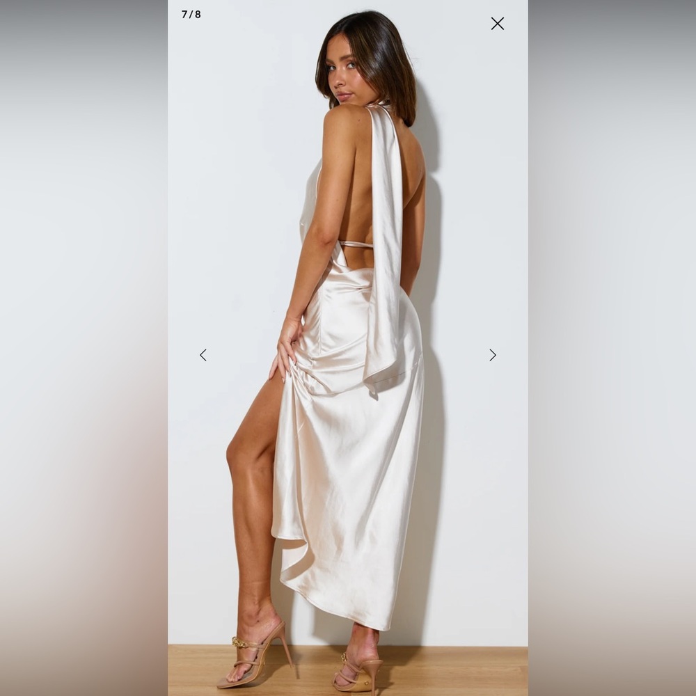 NWT Hello Molly Athenian satin maxi dress - Picture 16 of 16